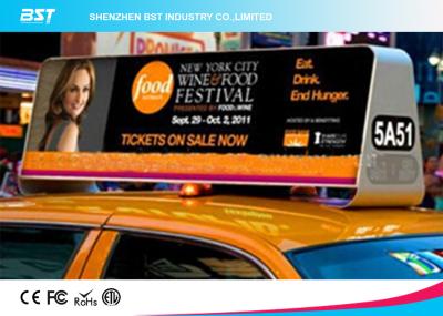 China High Density P5 Taxi Led Display 1R1G1B , Taxi Roof Advertising Signs for sale