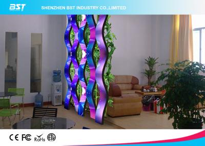 China Alquiler SMD 3 en los paneles de 1 exhibición llevados flexibles, pantalla llevada suave P10 de la cortina en venta