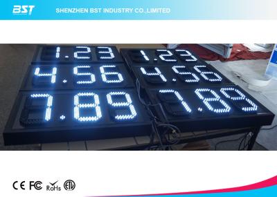 Κίνα Άσπρη 8 ίντσα 7 οδηγημένα τμήματα σημάδια τιμών βενζινάδικων επίδειξης για τη λιανική πώληση προς πώληση