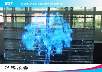 China SMD 3 In 1 10mm Transparent LED Screen Board 1R1G1B , Full Color Led Signs for sale