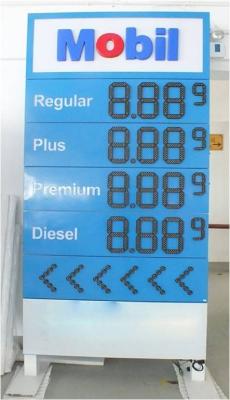 China Placas de exposição conduzidas Digitas de alta resolução do preço de gás para o posto de gasolina à venda