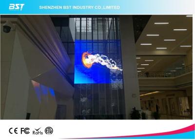 China Super Clear transparente Vision de la cortina de la malla de la pantalla LED de SMD2121 P3.91 LED en venta