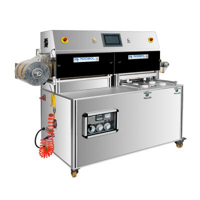 China Map Packaging Equipment Modified Atmosphere Vacuum Tray Sealer Vertical Display for sale