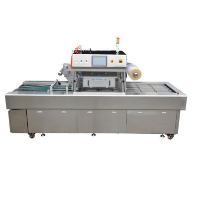 China Nitrogen Filling Food Tray Vacuum Sealer Fruit Container Packing Sealing Machine for sale