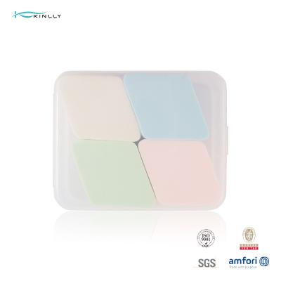 China Clear PVC Box Makeup Puff Sponge Kit Non Latex Foundation Makeup Sponge 4PCS zu verkaufen