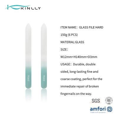 Китай OEM Glass Crystal Nail Files For Natural Nails Velvet Smooth Surface 6pcs продается