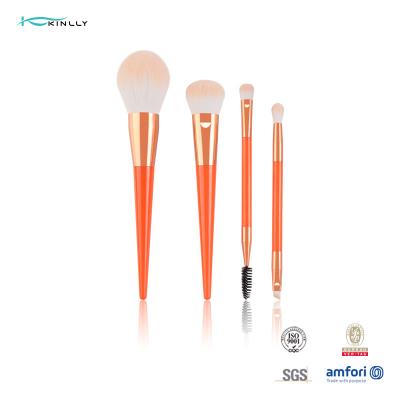 China Protable Dual Ended Makeup Brush Set Soft Bristles 4pcs Makeup Brush for sale