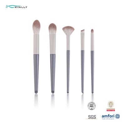 China 5PCS Eye Makeup Cosmetic Brush Set With Synthetic Hair Wooden Handle for sale