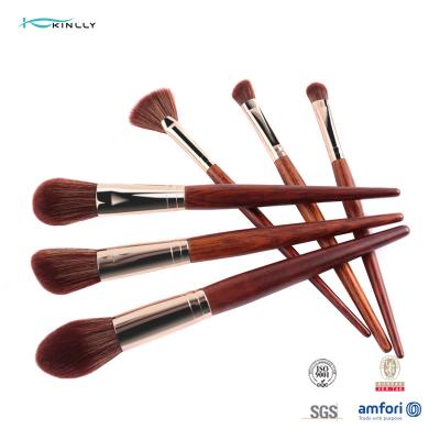 China OEM Foundation Powder Brush Wood Handle 6PCS Makeup  Set for sale