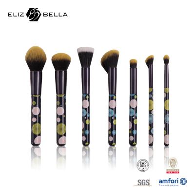 China 7pcs Travel Makeup Brush Set Foundation Power Blushes Eyelashes Lipstick Cosmetic Brush for sale