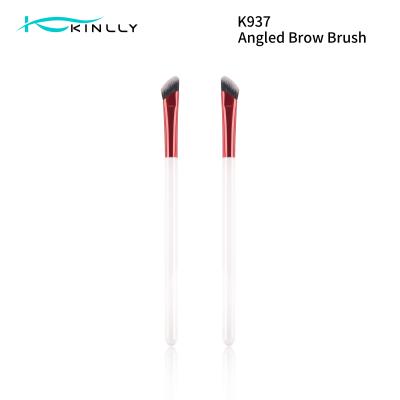 China Customized Color Contour Concealer Brush Washable Reusable Angled Eyebrow Brush for sale