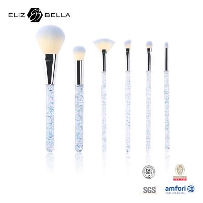 China Beauty Plastic Handle Travel Makeup Brush Set Synthetic Hair Beauty Cosmetics Brushes for sale