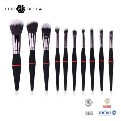 China 10pcs ODM Professional Makeup Brush Set Black For Girls for sale