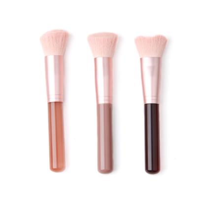China Flower Plastic Handle 1pc Individual Makeup Brushes for sale