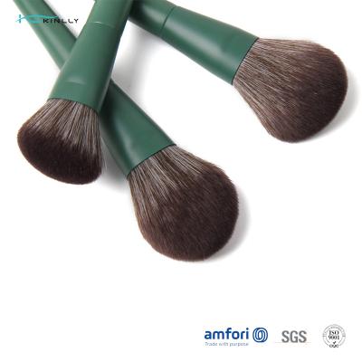 China 12pcs Green Wood Handle Pretty Makeup Brush Sets for sale