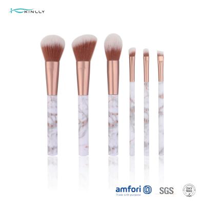 China 6pcs 2 Colors Synthetic 150mm Plastic Makeup Brushes for sale