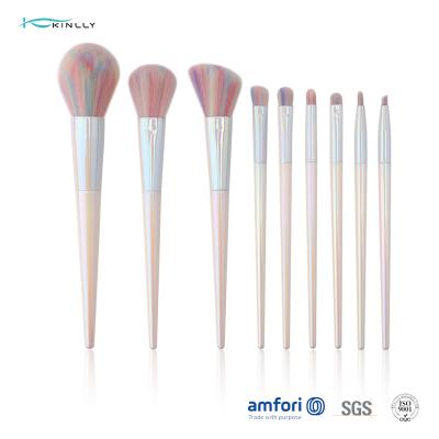 China Eyebrow 9pcs Beauty Blending Plastic Makeup Brushes for sale