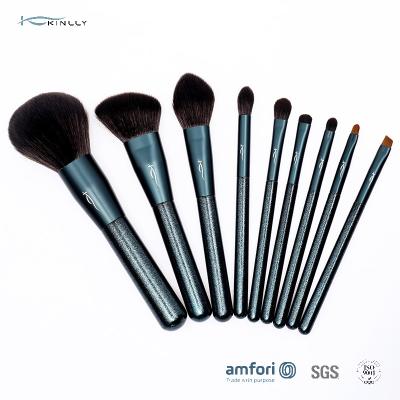 China 9pcs Wooden Handle Makeup Brushes for sale