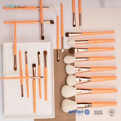 China 22pcs Wooden Handle Makeup Brushes With Natural Hair And Wooden Handle for sale