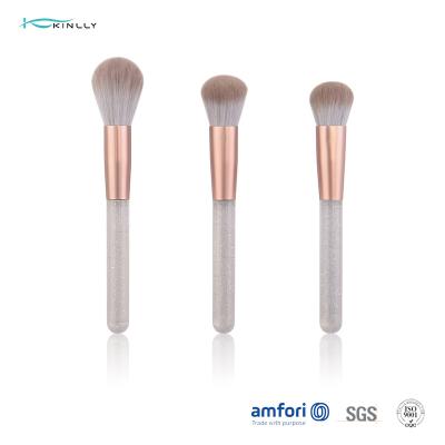 China Synthetic Hair Plastic Handle 3pieces Eyeshadow Blending Brush for sale