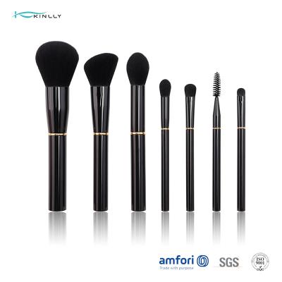 China Makeup Brush With Rose Gold Ring Aluminium Ferrule Synthetic Hair Beauty Tools for sale