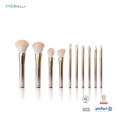 China BSCI Powder Makeup Brush Roll Printing Snowflakes Gold Handle for sale