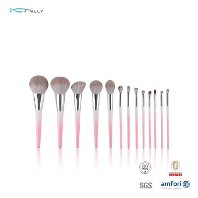 China Vegan Synthetic Aluminium Ferrule High End Makeup Brush Set Customized Logo for sale