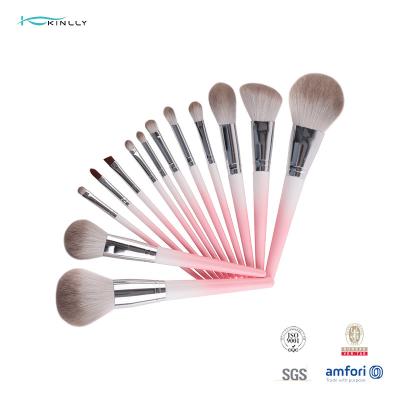 China Plastic Handle 13PCS Basic Makeup Brush Collection Aluminium Ferrule for sale