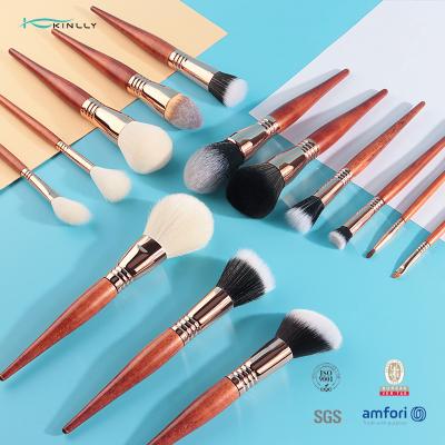 China 29pcs Luxury Makeup Brushes Set With Spiral Coil Rose Gold Brass Ferrule for sale