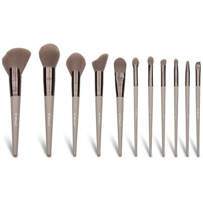 China 12 Piece Face Makeup Brush Set Cruelty Free Synthetic Cosmetic Tools for sale