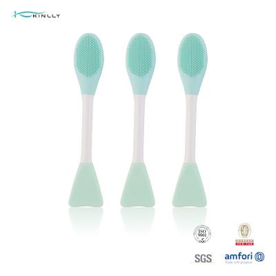 China Waterproof Double Sided Silicone Lip Brush Silicone Exfoliating Tools Makeup Tools for sale