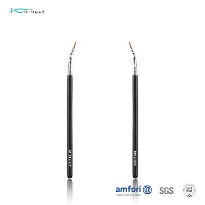 China Bent Liner Individual Makeup Brushes Synthetic Hair Copper Ferrule for sale