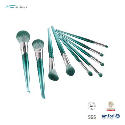 China 9pcs Soft Makeup Brushes Beveling Aluminum Ferrule Beauty Creations Brushes for sale