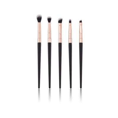 China Eyeliner Eyebrow 5 Piece Makeup Brush Set Synthetic Hair Plastic Handle for sale