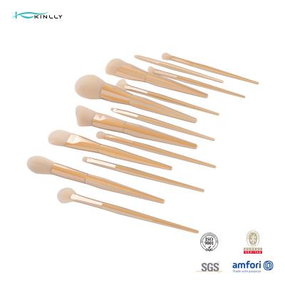 China 15Pcs Synthetic Hair Makeup Brushes Set Aluminium Ferrule Cosmetic Brush Set for sale