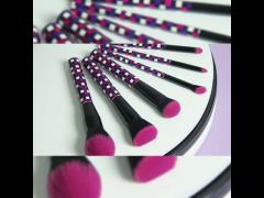 Makeup Brush Set With Synthetic Hair and Plastic Handle