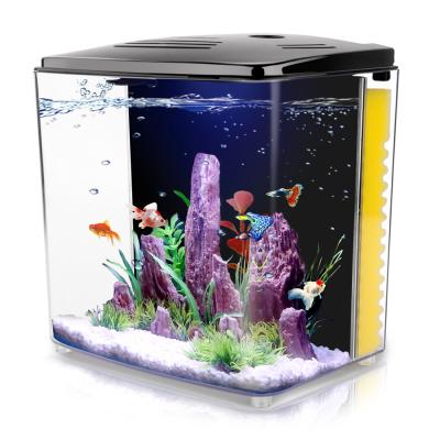 China Acrylic Glass Water Grass Fish Tank 7.8 Inch Height For Christmas Gift for sale