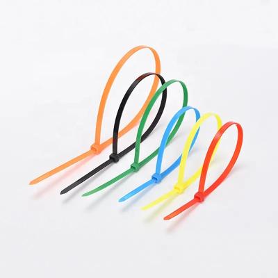 China Zip Self Locking Nylon Cable Ties Durable Using 3.6 X 100mm Black White Multi Color for sale