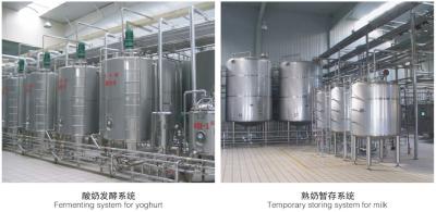 中国 短い貯蔵システムが付いているカスタマイズされた次元のミルクの加工ライン 販売のため