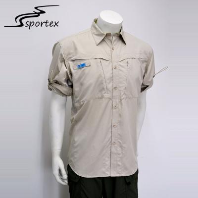 China Trekking Trip Quick Dry Work Shirts , Long Sleeve Work Shirts 100% Cotton Materials for sale