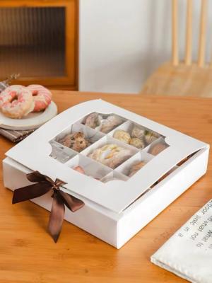 Китай Подарочные коробки белой бумаги с покрытием складные с окном ленты пластиковым для упаковки еды продается