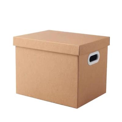 China Brown Corrugated 157gsm Art Paper Carton Box Large Space UV Coating for sale