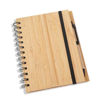China Recyclable A5 Bamboo Cover Notebook , 80 Sheet Notebook For Office Classroom for sale