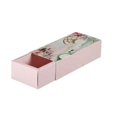 China Kraft Paper Drawer Style Gift Box , Chocolate Box Packaging Pink OEM Welcome for sale