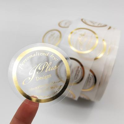 China ODM Service Round Gold Foil Label Stickers , Temperature Sensitive Sticker for sale