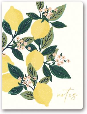 China 6.5 Inch Lemon Tree Hardcover Lined Notebook With Coated Paper for sale