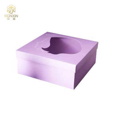 China Coated Paper Foldable Gift Boxes With Ribbon Die Cut Art Technology for sale