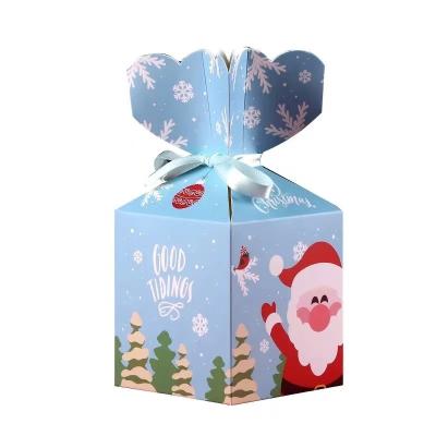 Cina Scatola d'imballaggio di Apple di Natale del regalo con decorativo del nastro su misura in vendita