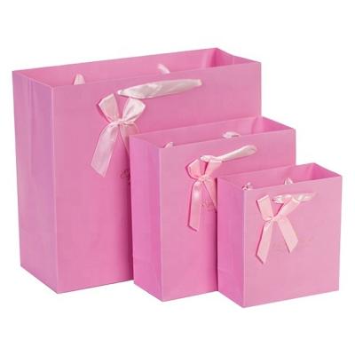 China Pink 20'' Length Fancy Paper Bag OEM Welcome For Girlfriend Gift for sale