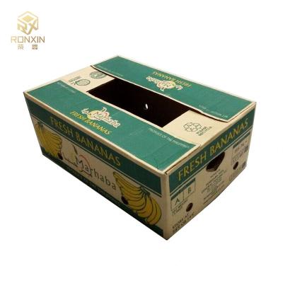 China Corrugated Paper Carton Box , Banana Cardboard Boxes With Customized Logo for sale
